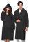 Vicloon Poncho Impermeabile, 2 PCS Impermeabile per Adulti da Portatile Eva Trasparenti Riutilizzabili, Cappotto di Pioggia Poncho per Uomo e Donna per Pesca, Parchi Acquatici e Altro Ancora (Nero)