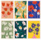 YALKIN Lot de 6 kits de peinture par numéros pour adultes, acrylique et à l'huile, fleurs sur toile sans cadre, moderne, unisex, toutes saisons
