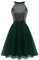 Bbonlinedress Festliches Glitzer Kleid Damen Neckholder weihnachtskleid Cocktail Pailletten Brautkleid Party Abendkleider elegant für Hochzeit Dark Green XL