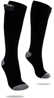 Heated Socks - Battery Powered Comfortable Thermo - Socks With 3 Heating Settings - Rechargeable Heated Socks For Motorcycle, Chronically Cold Feet, Winter Sport, Outdoor Electric Rechargeable Winter