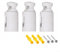 Lot de 3 supports pour sèche-serviettes, supports de radiateur plats ou incurvés Fixation murale universelle avec vis