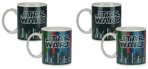 Star Wars Lightsaber Heat Change Coffee Mug - Officially Licensed Disney Merchandise (Pack of 2)