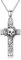 POPLYKE Skull Cross Necklace for Women Sterling Silver Cross Pendant Jewellery Gifts