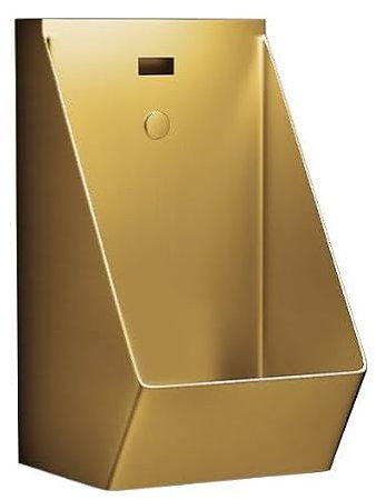 Wandmontiertes Urinal, 304 Edelstahl-Urinal, Herren-Urinalwannen mit Sensor-Spülventil, Erwachsenen-Urinal mit Sensor, Spritzurinal, verwendet in Bars, Hotels, Schulen,Gold