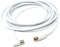 DRUT 5m TV Male to Male Plug Coaxial Cable RG6 Aerial Digital Antenna RF Fly Lead Cable Right Angle, White Gold 16.5ft