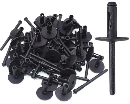 BYUTFA 50pcs Plastic Expansion Blind Rivets Car Bumper Clip Universal Auto Fasteners Retainers Car Accessories Fastening Clip