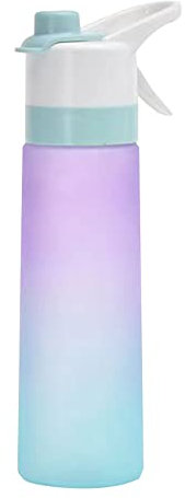 YUNNESS Reusable Sports Water Bottle with Mist Spray Leak proof Drinking Water Bottle for Office Gym Running Cycling Workout