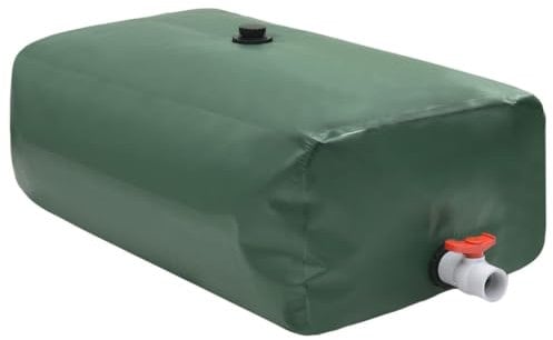 vidaXL Depósito de Agua Plegable con Grifo, Bidón de Agua, Contenedor de Almacenaje de Agua, Tanque de Agua para Jardín, PVC 1000 l