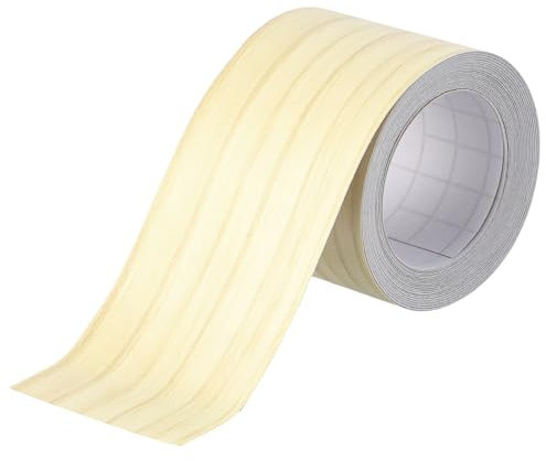 1 Rolle Möbel Reparatur Klebeband, Reparatur Klebeband Holzmaserung, PVC Kantenumleimer, Boden Holzoptik Klebeband, für Böden Tische Wände Stühle, für Weichsockelleiste (Holzmaserung, Gelbe Tanne)