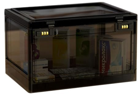 Medicine Lock Box - Clear Lockable Storage Box | High Capacity Clear Lock Box With Password Lock | Multifunctional Stackable Lockable Storage Bin | Medical Lock Box For Fridge Food Snacks Phone Tablet