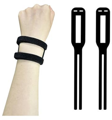 KGDUYC 2pcs Handgelenkstütze für TFCC-Riss, Verstellbare Karpaltunnel-Handgelenkstütze für das Linke und Rechte Handgelenk, Fitness-Handgelenk für Belastung und Training, Einheitsgröße, Schwarz