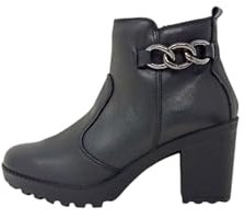 IGI&CO 6661500 Nappa Soft Nero Tronchetti Tacco Alto Donna in Pelle e Pelle Elasticizzata con Lampo (Taglia 38)