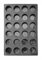 HENDI Moule en silicone cylindrique, antiadhésif, pour la cuisson, la congélation et les monoportions: -30 à 230°C, 24 cavités rondes ⌀7cm pour muffins, madeleines, 570x375x(H)40mm