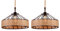 AHAQU 2PCS Vintage Pendant Light Shade, 30cm Retro Hemp Rope Ceiling Light Shade with Reducer Ring, Metal Lampshades for Ceiling Lights, Kitchen, Bedroom, Living Room, Hallways