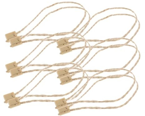 MAGICLULU Lot de 100 Ficelles De Noël pour Boules De Noël pour Suspendre des Vêtements des Ornements des Attaches en Plastique Noir des Étiquettes Suspendues en Polypropylène Marron