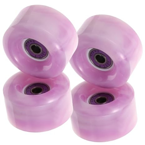 Supvox 4 Stück brauchbares Rad Rollschuhe Schuhe Impala Rollschuhe Skateboard-Lager Schlittschuhe Skateboard-Räder Roller Skate Skates PU-Skate-Räder Skate austauschbares Rad Violett