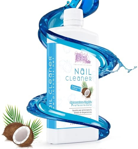Sgrassatore Unghie Gel al Cocco 100 ml - Nail Cleaner Professionale Cleaner Unghie Sgrassatore per Pulizia e Rimozione Strato di Dispersione Ideale per Unghie Gel Semipermanente e UV Fragranza Cocco