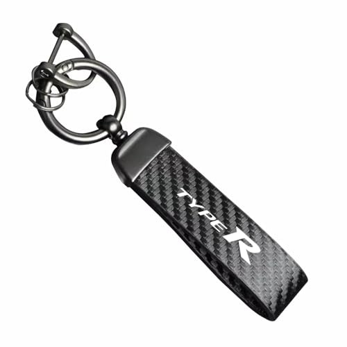 Auto Schlüsselanhänger,für Type-R Anti Schlüsselring Design Carbonfaser Verlust Personalisierte Logo Männer Frauen Zubehör