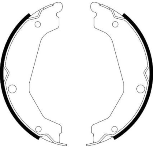 HELLA 8DA 355 050-051 Brake Shoe Set, parking brake - H1684 - for e.g. HYUNDAI