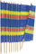 garden mile 4, 5, 6, 7, 8, 10 Piquet RÉSISTANT Multicolore Jardin Coupe-Vent Plage Parasol Vacances Caravan & Camping Tente Coupe-Vent Grand 5FT Coupe-Vent Vie PRIVÉE Écrans