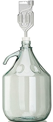 Unbekannt Lot de 5 l avec bouteille + bouchon + tube de fermentation pour bouteille de vin