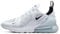 Nike Femme W Air Max 270 Sneaker, Blanc (White/Black/White 100), 42.5 EU
