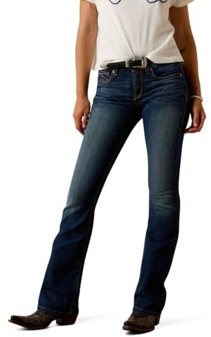 Ariat Stretch Boot Cut Jean Donna R.E.A.L. Perfect Rise-Jeans Elasticizzati Rosa con Taglio a Stivale, Lita, 26, Extra Lunghi, Long
