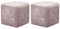 vidaXL 2X Pouf Sitzhocker Fußhocker Sitzpouf Puff Sitzpuff Fußbank Hocker Sitzwürfel Fußschemel Ottomane Polsterhocker Rosa 30x30x30cm Samtstoff
