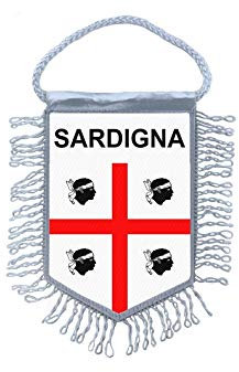 Akachafactory Wimpel mini Flagge Fahne flaggen miniflagge sardinien sardinische
