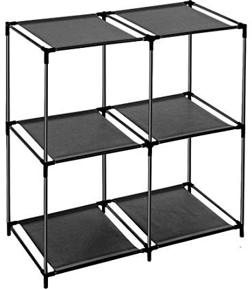 ADOB Steckregal Regal Regalsystem Raumteiler Schrank für Körbe Aufbewahrungsboxen mit 4 Fächern, 90004