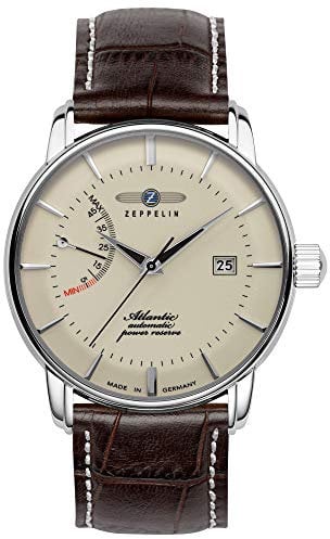 Zeppelin Herrenuhr mit Lederband Serie Atlantic Automatik Power Reserve Datum 8462-5