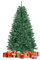 GOPLUS Sapin de Noël Artificiel 180 cm, 1355 Aiguilles en PVC, Branches Touffues, Socle en Fer, Ouvert Système Parapluie, Décoration de Noël, Vert