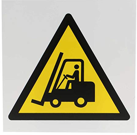 RS PRO Gefahren-Warnschild, Kunststoff 'Gabelstapler', 200 mm x 200mm