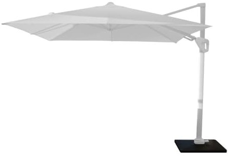 Parasol déporté Elios orientable alu/novasun - blanc 3 x 3 m