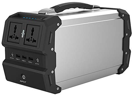 SSCYHT 400W Portable Power Station 360Wh Solar Generator 97200mAh Backup Lithium Battery Pack 2 AC Sockets 3 USB Ports 2 DC Ports for CP.AP Camping Home Emergency Power Supply,220V