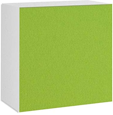 platino24 Schallabsorber Regaleinsatz 1 Element 33 x 33 x 10 cm Hellgrün I Akustikpaneele aus Basotect® G+ mit Akustikfilz I Akustikelemente kompatibel mit IKEA KALLAX oder EXPEDIT