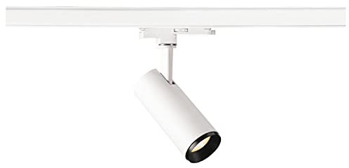 SLV 3 Phasen System Leuchte NUMINOS® DALI S / LED 3-Phasen-Strahler, Spot, Decken-Strahler, Decken-Leuchte, Schienensystem, Innen-Beleuchtung / 2700K 10.42W 980lm weiß dimmbar 60Grad
