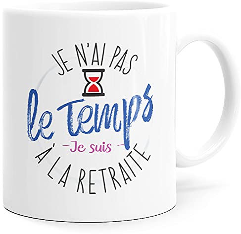 Luigi Collection Mug Humour Retraite Tasse Message Drôle Collègue. Idée Cadeau Original pour Départ en Retraite Retraité Travail Bureau Homme Femme pour Anniversaire Noël Souriez dès le Réveil.