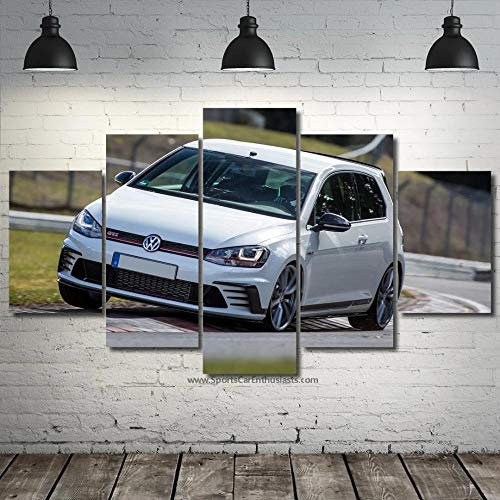 104Tdfc Leinwand Bild Format Wandbilder Wohnzimmer Wohnung Deko Kunstdrucke 5 Teilig Vwcar Golf GTI Leinwand Bilder 5 Teilig Kunstdruck Modern Wandbilder