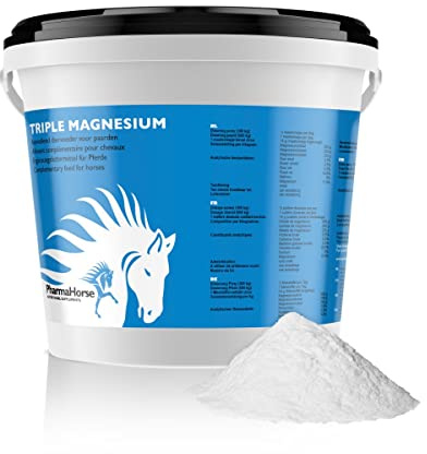 PharmaHorse Triple Magnesium | Nervensystem | Konzentrationsvermögen | Muskeln & Knochen | Dopingfrei | 1000 Gramm