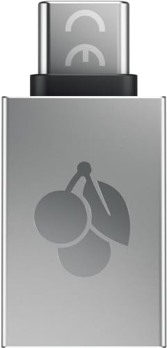 CHERRY USB-A/USB-C Adapter, Passend für Geräte mit USB-A Stecker, Silber | Robustes Aluminium-Gehäuse, Betrieb von Endgeräten wie Tastatur & Maus, bis zu 5 Gbit/s (USB 3.2 Gen1), Kompaktes Design