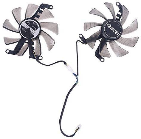 Ocobudbxw Radiador de computadora 2 unids 85mm 4Pin ventilador refrigerador para Galax GeForce GTX 1660 RTX 2060 2070 tarjeta gráfica