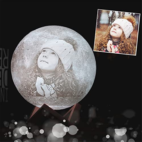 16 Farben Kundenspezifisches Foto Mond Lampe - 3D Nachtlicht LED Mit Fernbedienung - Schlafzimmer Dekor USB Lade Stimmungslicht für Tragbare Beleuchtung
