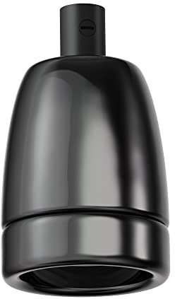 ledscom.de E27 Fassung, Porzellan, schwarz, 230V AC, max. 300W