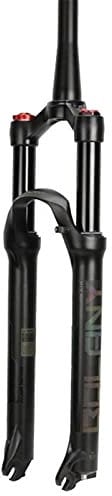 QHY Cycling Suspension forks MTB Bicycle Fork Air Supension 26/27.5/29er Mountain Bike Front Fork Rebound Adjustment ABS Lock Straight/Tapered Travel 100mm (Color : 29er Tapered Hand)