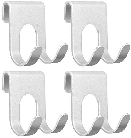 ruggito 4 Stück Rasierer Halter Haken, Rasiermesserhalter Rasierhaken Mehrzweckhaken Edelstahl Selbstklebende Rasiererhalter wasserdichte Badezimmer Haken Ohne Bohren für Badezimmer Küche Organizer