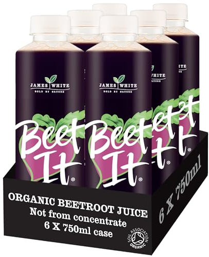Beet It Organic Beetroot Juice 750ml PET Bottles - Vegan - Picked and Pressed - No Added Sugar (Pack of 6)