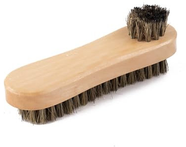 Wooden Shoe Shoe Brushes with Double Sided Soft Hair Horsehair Shoe Brushes Leather Shoe Cleaning Brushes for Cleaning or Polishing