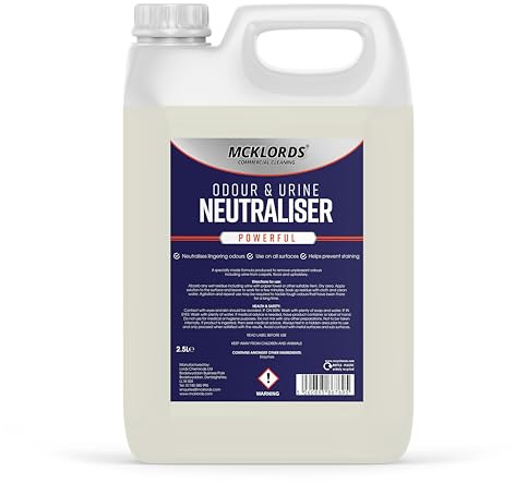 McKlords - Enzyme Odour & Urine Remover 2.5L - Professional Pet Stain & Smell Eliminator - Safe for Carpets, Upholstery, Hard Floors & Pet Bedding