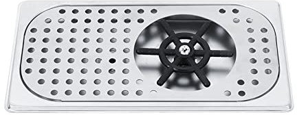 Ausla Pitcher Rinser, Stainless Steel Milk Tea Cup Washer 114mm Diameter, Quick Rinse, Bar Glass Rinser Cup Washer Cleaner Suitable for Hotel Coffee Shop Home 33 x 18 x 7cm